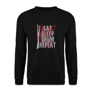 Drummer Drummer Gift Vintage - Unisex Sweatshirt - black - Front - Alina (178cm) & Michal (187cm)
