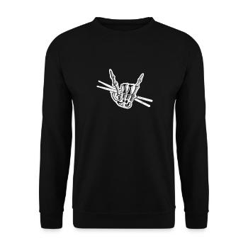 Drummer Drummer Gift Vintage - Unisex Sweatshirt - black - Front - Alina (178cm) & Michal (187cm)