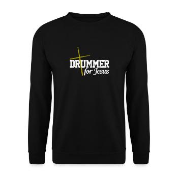 Drummer Drummer Gift Vintage - Unisex Sweatshirt - black - Front - Alina (178cm) & Michal (187cm)