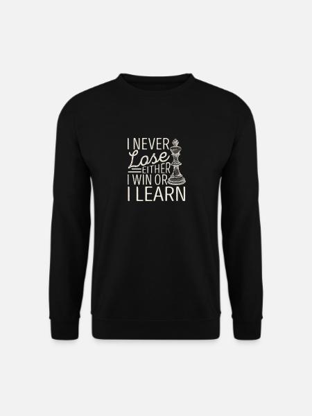 Ich verliere nie, entweder ich gewinne oder ich - Unisex Pullover - Schwarz