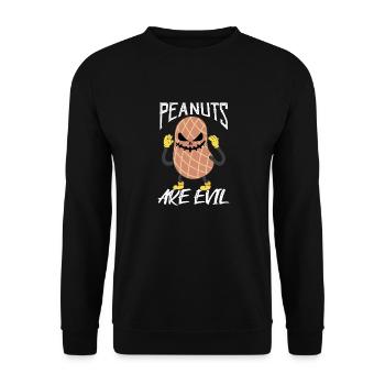 Les cacahuètes sont une conscience maléfique allergique aux noix - Sweat-shirt Unisexe - noir - Devant - Alina (178cm) & Michal (187cm)