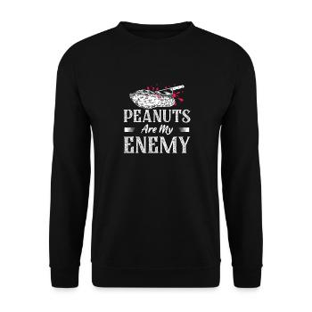 Les arachides sont mon ennemi Sensibilisation aux allergies aux noix - Sweat-shirt Unisexe - noir - Devant - Alina (178cm) & Michal (187cm)