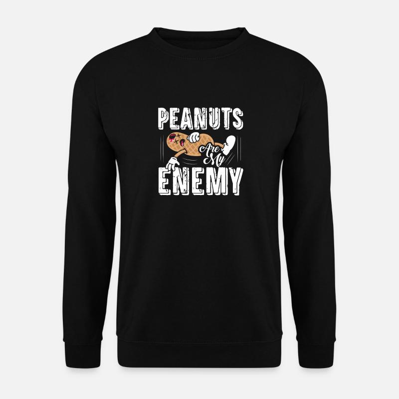 Peanuts Are My Enemy Awareness Nut Allergic - Unisex Pullover - Schwarz