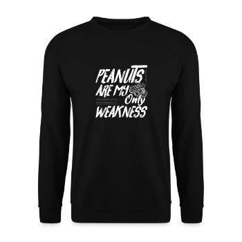Peanuts Are My Only Weakness Nut Allergic Awarenes - Unisex Pullover - Schwarz - Vorne - Alina (178cm) & Michal (187cm)