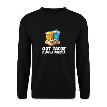 Tacos & Agua Fresca Fun Amateur de cuisine mexicaine Comida - Sweat-shirt Unisexe - noir - Devant - Alina (178cm) & Michal (187cm)