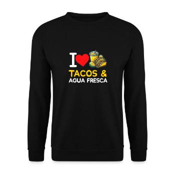 Tacos & Agua Fresca Fun Amateur de cuisine mexicaine Comida - Sweat-shirt Unisexe - noir - Devant - Alina (178cm) & Michal (187cm)