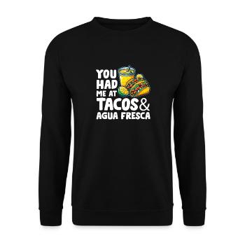 Tacos & Agua Fresca Fun Amateur de cuisine mexicaine Comida - Sweat-shirt Unisexe - noir - Devant - Alina (178cm) & Michal (187cm)