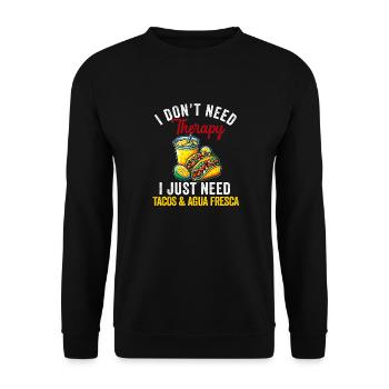 Tacos & Agua Fresca Fun Amateur de cuisine mexicaine Comida - Sweat-shirt Unisexe - noir - Devant - Alina (178cm) & Michal (187cm)