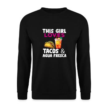 Tacos & Agua Fresca Fun Amateur de cuisine mexicaine Comida - Sweat-shirt Unisexe - noir - Devant - Alina (178cm) & Michal (187cm)