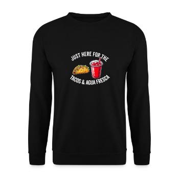 Tacos & Agua Fresca Fun Mexican Food Lover Comida - Unisex Pullover - Schwarz - Vorne - Alina (178cm) & Michal (187cm)