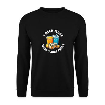 Tacos & Agua Fresca Fun Amateur de cuisine mexicaine Comida - Sweat-shirt Unisexe - noir - Devant - Alina (178cm) & Michal (187cm)