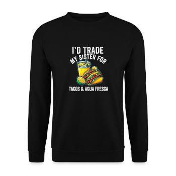 Tacos & Agua Fresca Fun Amateur de cuisine mexicaine Comida - Sweat-shirt Unisexe - noir - Devant - Alina (178cm) & Michal (187cm)