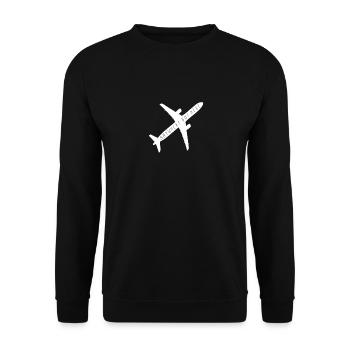 N’importe où sauf ici avion T-Shirt - Vacances Déménagement - Sweat-shirt Unisexe - noir - Devant - Alina (178cm) & Michal (187cm)