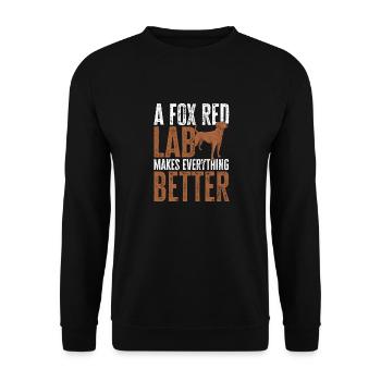 Foxred Labrador Fox Red Labrador Retriever - Unisex Sweatshirt - black - Front - Alina (178cm) & Michal (187cm)