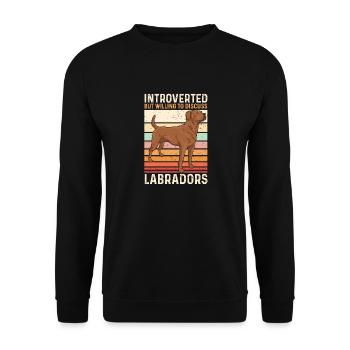 Foxred Labrador Fox Red Labrador Retriever - Unisex Sweatshirt - black - Front - Alina (178cm) & Michal (187cm)