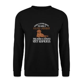 Foxred Labrador Fox Red Labrador Retriever - Unisex Sweatshirt - black - Front - Alina (178cm) & Michal (187cm)