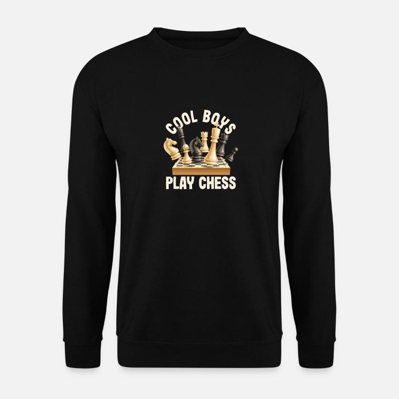 Cool Boys Playing Chess Player Pieces Funny - Unisex Sweatshirt - black