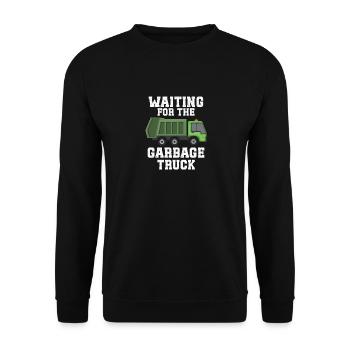 Müllwagen Liebe Müllabfuhr Kind Junge I Geschenk - Unisex Pullover - Schwarz - Vorne - Alina (178cm) & Michal (187cm)