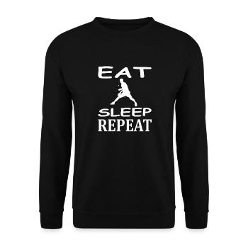 Tennis de table jouer Joueur de tennis de table cadeau - Sweat-shirt Unisexe - noir - Devant - Alina (178cm) & Michal (187cm)