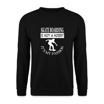 Skateboarding is my passion gift idea - Unisex Sweatshirt - black - Front - Alina (178cm) & Michal (187cm)