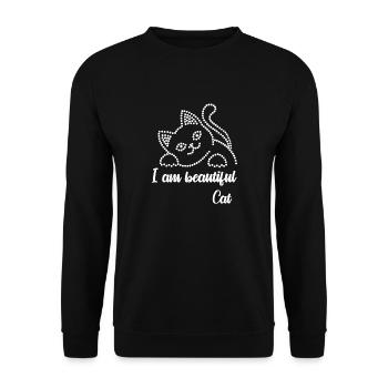 I'm a beautiful cat - Unisex Sweatshirt - black - Front - Alina (178cm) & Michal (187cm)