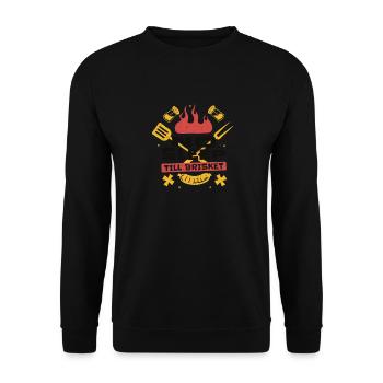 Pas de sommeil jusqu’à la poitrine de bœuf - cadeau barbecue parfait - Sweat-shirt Unisexe - noir - Devant - Alina (178cm) & Michal (187cm)