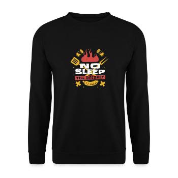 Pas de sommeil jusqu’à la poitrine de bœuf - cadeau barbecue parfait - Sweat-shirt Unisexe - noir - Devant - Alina (178cm) & Michal (187cm)
