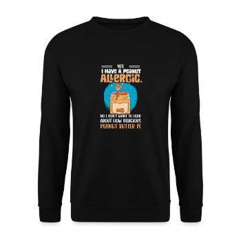 Yes I Have A Peanut Allergic. Nut Allergic Awarene - Unisex Pullover - Schwarz - Vorne - Alina (178cm) & Michal (187cm)