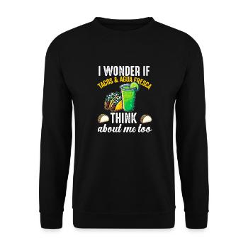 Tacos & Agua Fresca Fun Amateur de cuisine mexicaine Comida - Sweat-shirt Unisexe - noir - Devant - Alina (178cm) & Michal (187cm)