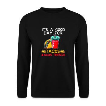 Tacos & Agua Fresca Fun Amateur de cuisine mexicaine Comida - Sweat-shirt Unisexe - noir - Devant - Alina (178cm) & Michal (187cm)