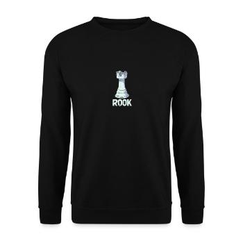 Tour Pièces de joueur d’échecs Club Pièces de jeu de société - Sweat-shirt Unisexe - noir - Devant - Alina (178cm) & Michal (187cm)