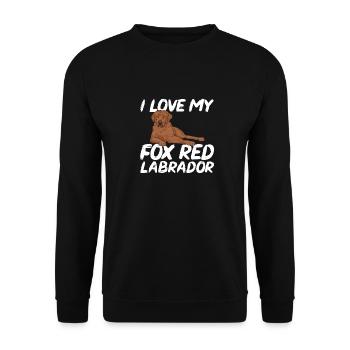 Foxred Labrador Fox Red Labrador Retriever - Unisex Sweatshirt - black - Front - Alina (178cm) & Michal (187cm)