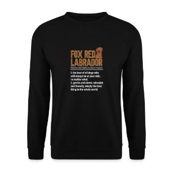 Foxred Labrador Fox Red Labrador Retriever - Unisex Sweatshirt - black - Front - Alina (178cm) & Michal (187cm)