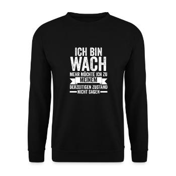 Morgenmuffel Faulenzer - Unisex Pullover - Schwarz - Vorne - Alina (178cm) & Michal (187cm)