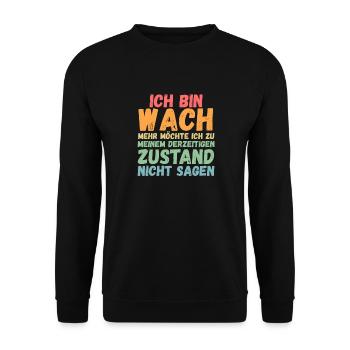 Morgenmuffel Faulenzer - Unisex Pullover - Schwarz - Vorne - Alina (178cm) & Michal (187cm)