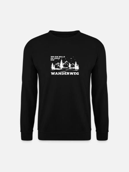 Wandern in den Bergen - Unisex Pullover - Schwarz