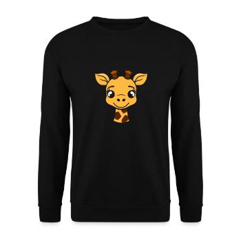 Humor Little Baby Giraffe - Unisex Sweatshirt - black - Front - Alina (178cm) & Michal (187cm)