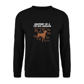 Foxred Labrador Fox Red Labrador Retriever - Unisex Sweatshirt - black - Front - Alina (178cm) & Michal (187cm)