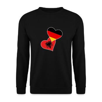 Drapeau albanais Aigle albanais Shqiponja - Sweat-shirt Unisexe - noir - Devant - Alina (178cm) & Michal (187cm)