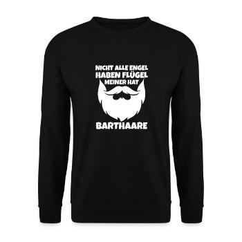 Bärtig Bartträger Schnurrbart Bart - Unisex Pullover - Schwarz - Vorne - Alina (178cm) & Michal (187cm)