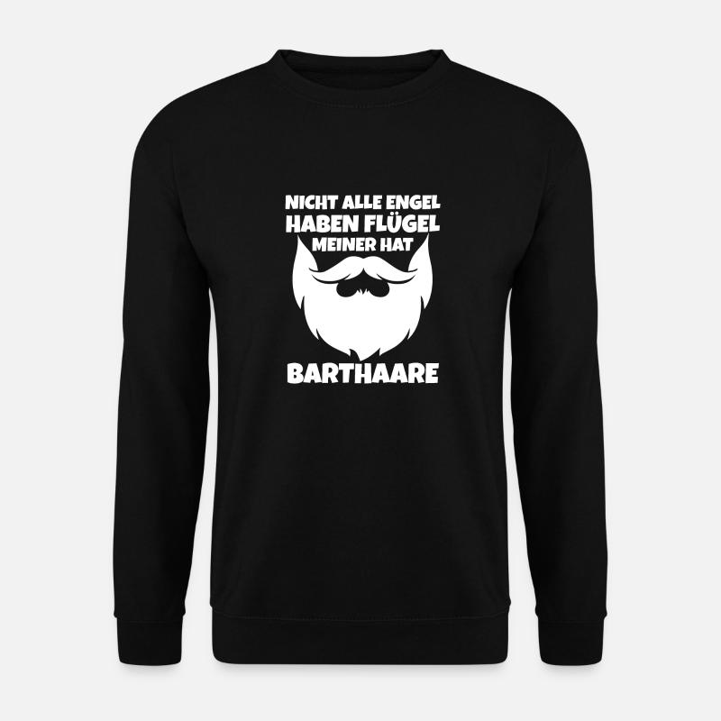 Bärtig Bartträger Schnurrbart Bart - Unisex Pullover - Schwarz