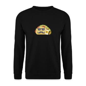 Lunettes De Soleil Moustache Taco Et Tequila Mexicaine Drôle - Sweat-shirt Unisexe - noir - Devant - Alina (178cm) & Michal (187cm)