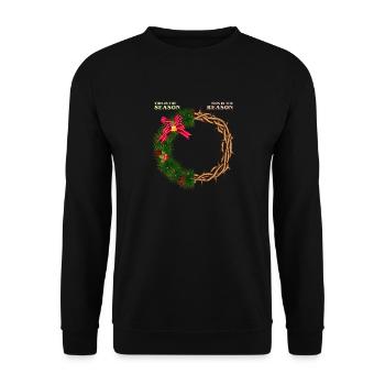 Jesus - Das ist die Jahreszeit Das ist der Grund - Unisex Pullover - Schwarz - Vorne - Alina (178cm) & Michal (187cm)