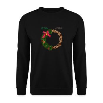 This Is The Season This Is The Reason Christian - Unisex Sweatshirt - black - Front - Alina (178cm) & Michal (187cm)