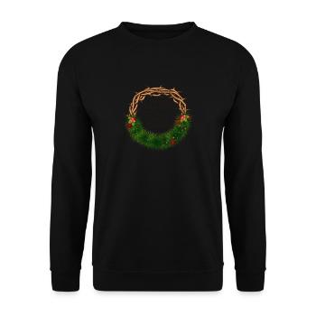 Jesus is King and is the Reason for the Season - Unisex Sweatshirt - black - Front - Alina (178cm) & Michal (187cm)