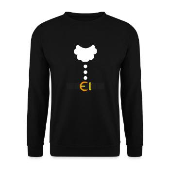 Christmas Santa Claus Costume Fun Santa Suit Xmas - Unisex Sweatshirt - black - Front - Alina (178cm) & Michal (187cm)