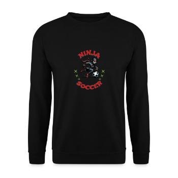 Soccer Ninja Athletic Sports Martial Arts - Unisex Sweatshirt - black - Front - Alina (178cm) & Michal (187cm)