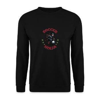 Soccer Ninja Athletic Sports Martial Arts - Unisex Sweatshirt - black - Front - Alina (178cm) & Michal (187cm)