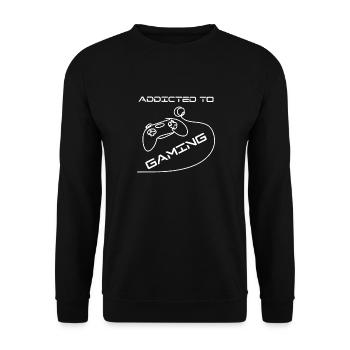 Addicted to Gaming - Unisex Sweatshirt - black - Front - Alina (178cm) & Michal (187cm)