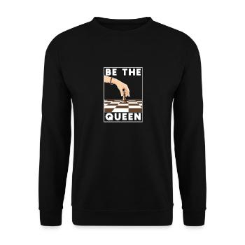 Be the Queen Chess Player Funny Board Game - Unisex Sweatshirt - black - Front - Alina (178cm) & Michal (187cm)